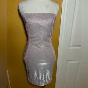 Windsor Dresses | Glam Babe, Windsor, Sparkly, Glitter Slip Dress!! | Color: Pink/Silver | Size: S | Jennifersherrod's Closet